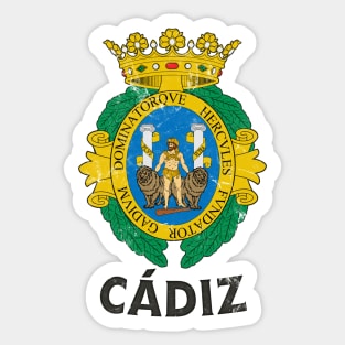 Cádiz / Vintage Style Flag Design Sticker